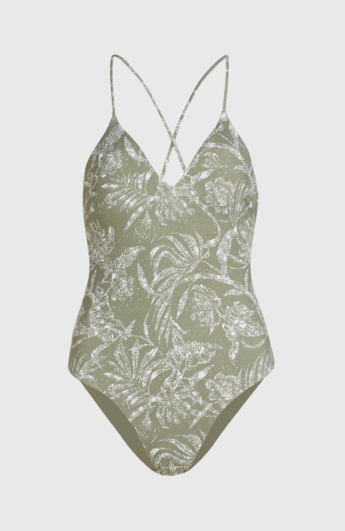 Jaida Swimsuit | Green Textured Jungle
