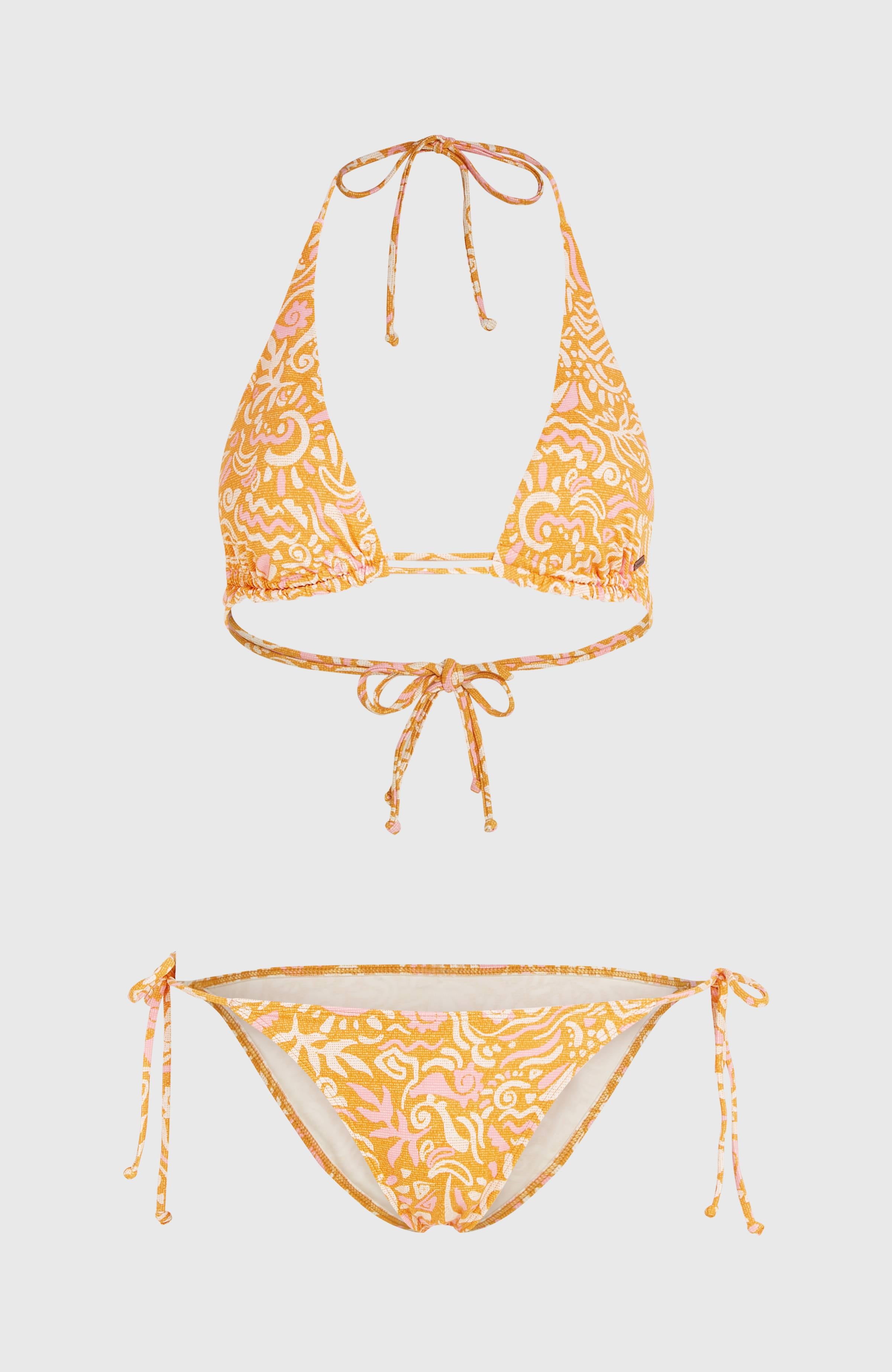 【MARUKO】C70M ビキニ Women Of The Wave Mother Maracas Bikini Set | Orange Abstract Wave