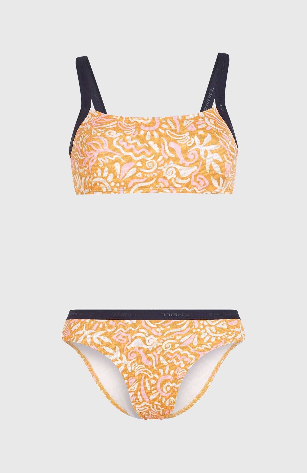 Sport Bikini Set | Orange Abstract Wave