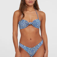 Knot Bandeau Matira Bikini Set | Yellow Animal Blur