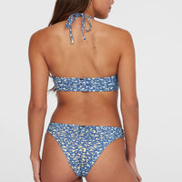 Knot Bandeau Matira Bikini Set | Yellow Animal Blur