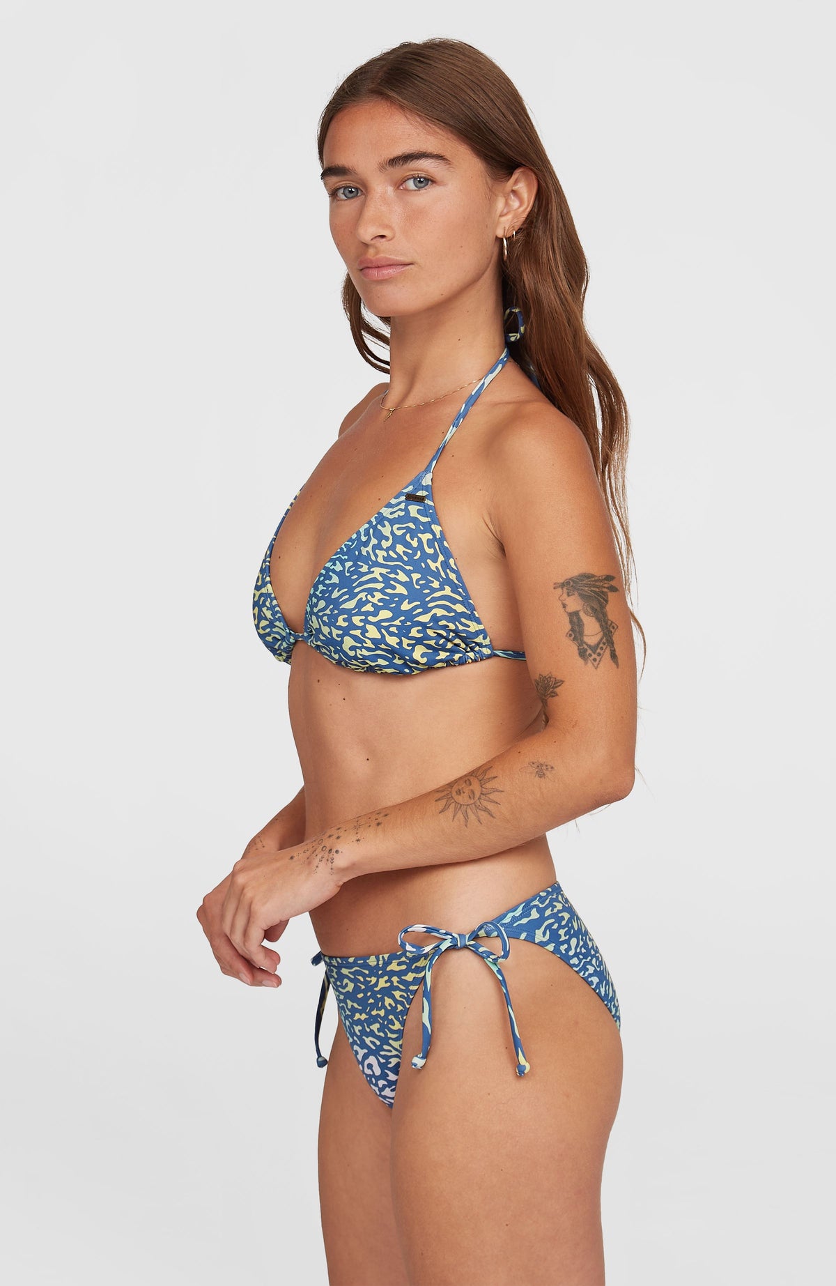 Essentials Capri Bondey Bikini Set | Yellow Animal Blur