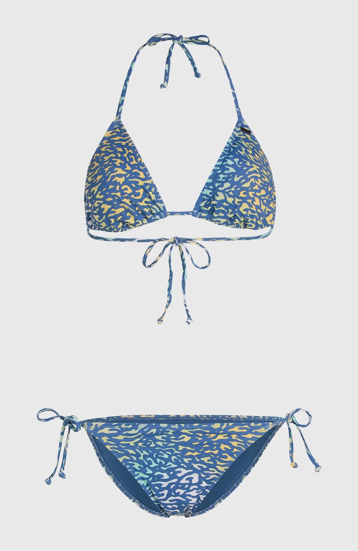 Essentials Capri Bondey Bikini Set | Yellow Animal Blur