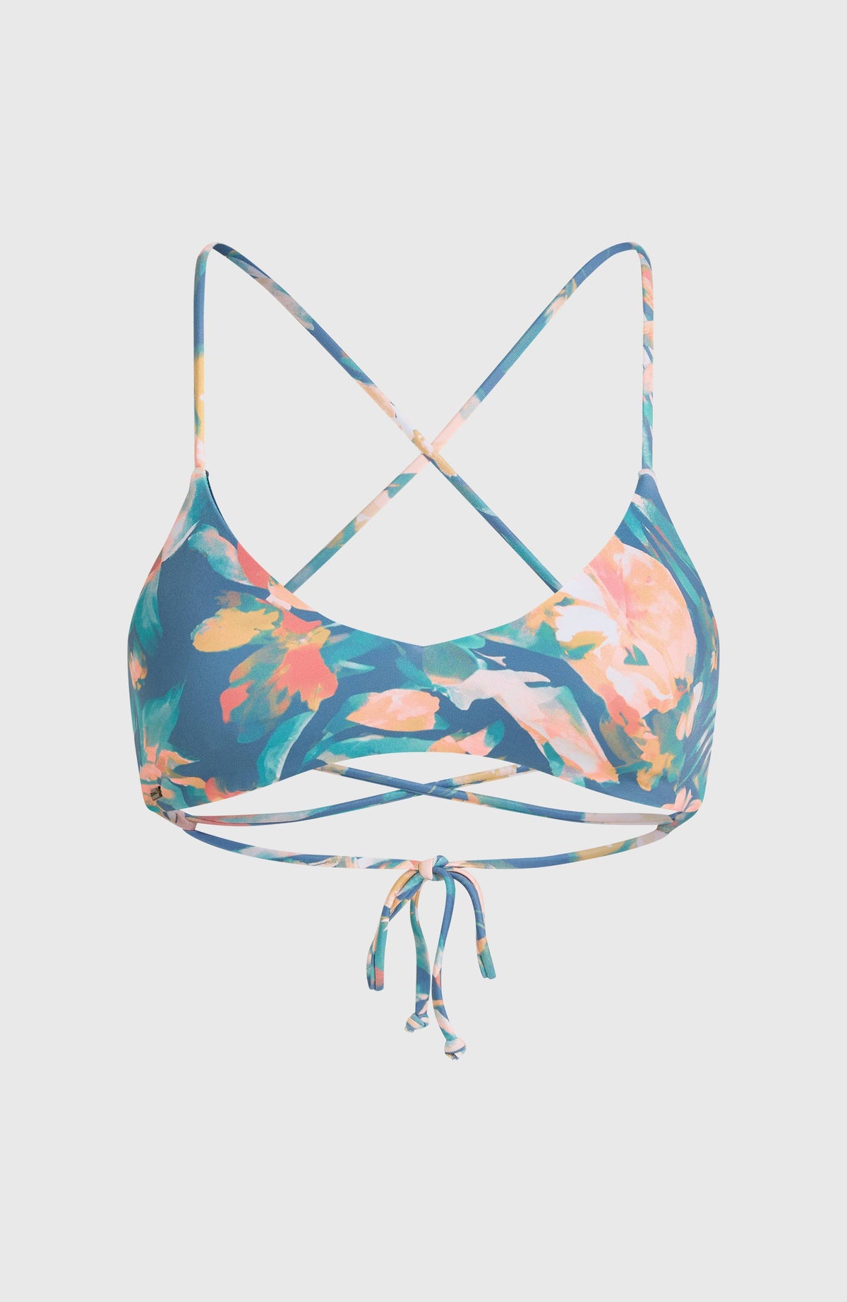 Huntington Bralette Bikini Top | Blue Painted Tropics