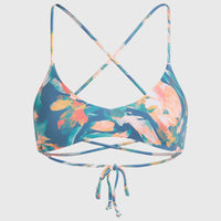 Huntington Bralette Bikini Top | Blue Painted Tropics