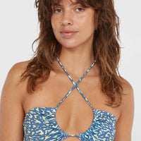 Embry Bikini Top | Yellow Animal Blur