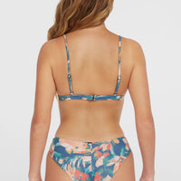 Seaside Tri Bikini Top | Blue Painted Tropics