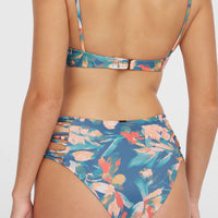 Boulders Strappy Sides Bikini Bottoms | Blue Painted Tropics