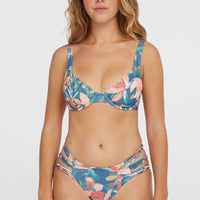 Boulders Strappy Sides Bikini Bottoms | Blue Painted Tropics