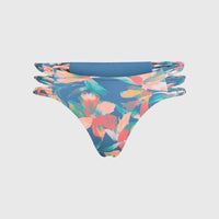 Boulders Strappy Sides Bikini Bottoms | Blue Painted Tropics