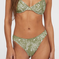 Rita Bikini Bottoms | Green Textured Jungle