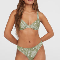 Rita Bikini Bottoms | Green Textured Jungle