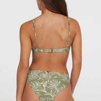 Rita Bikini Bottoms | Green Textured Jungle