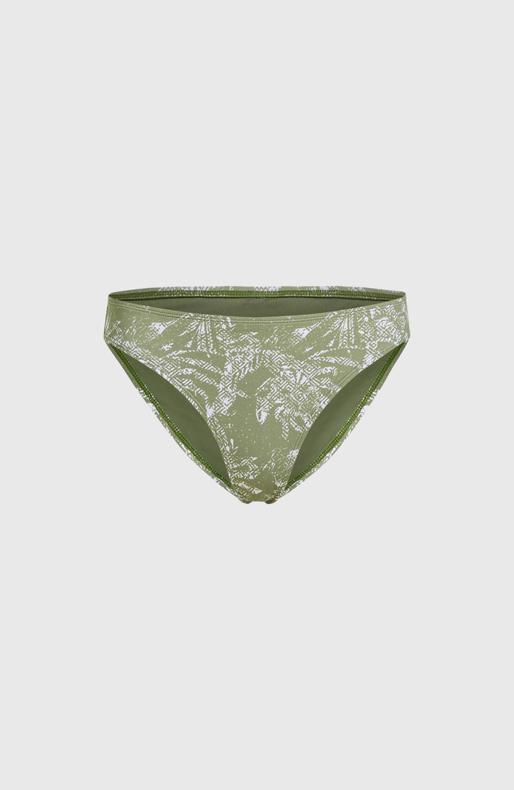 Rita Bikini Bottoms | Green Textured Jungle