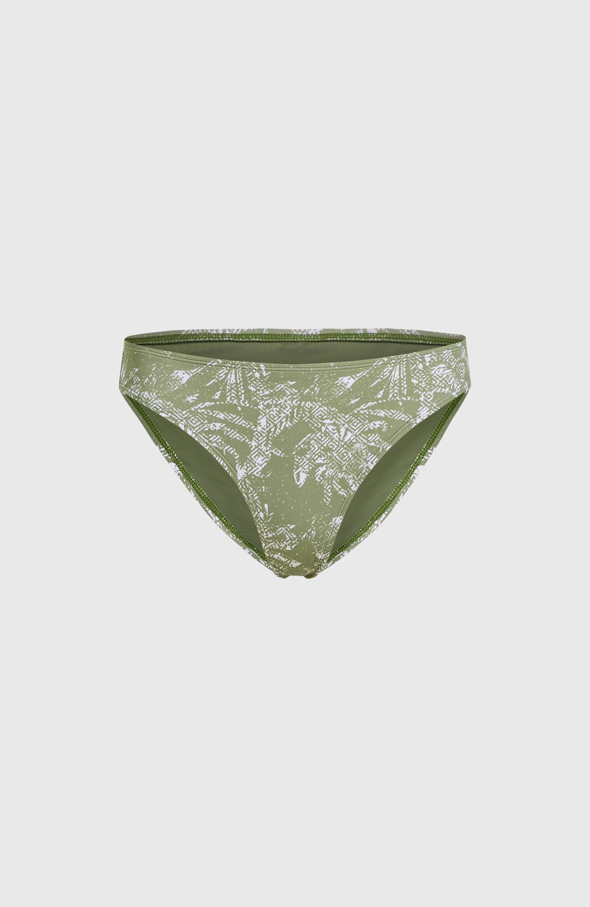 Rita Bikini Bottoms | Green Textured Jungle