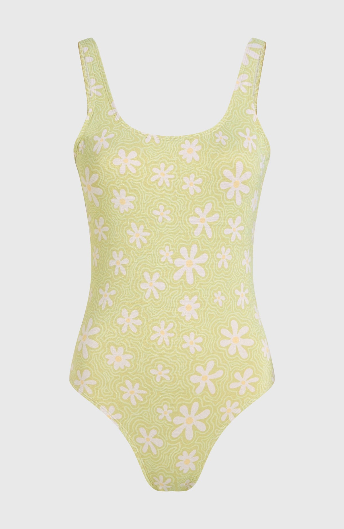 Beach Vintage Swimsuit | Green Daisyline