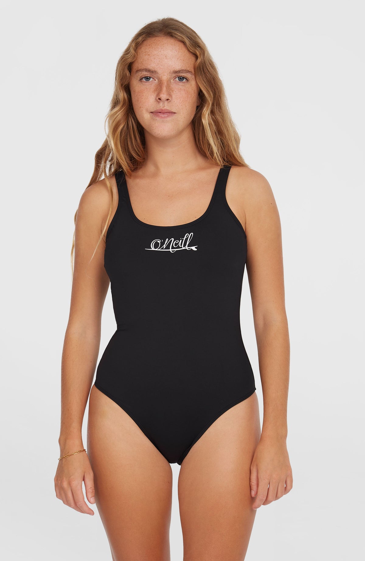 Essentials Script Swimsuit | Black Out