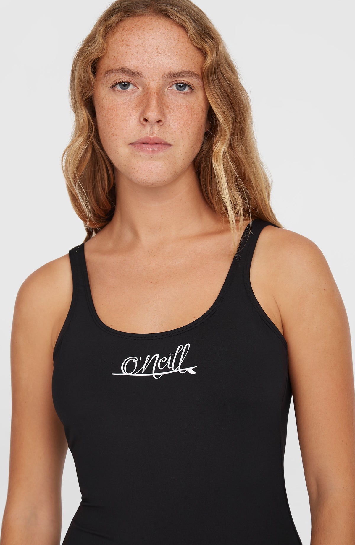 Essentials Script Swimsuit | Black Out