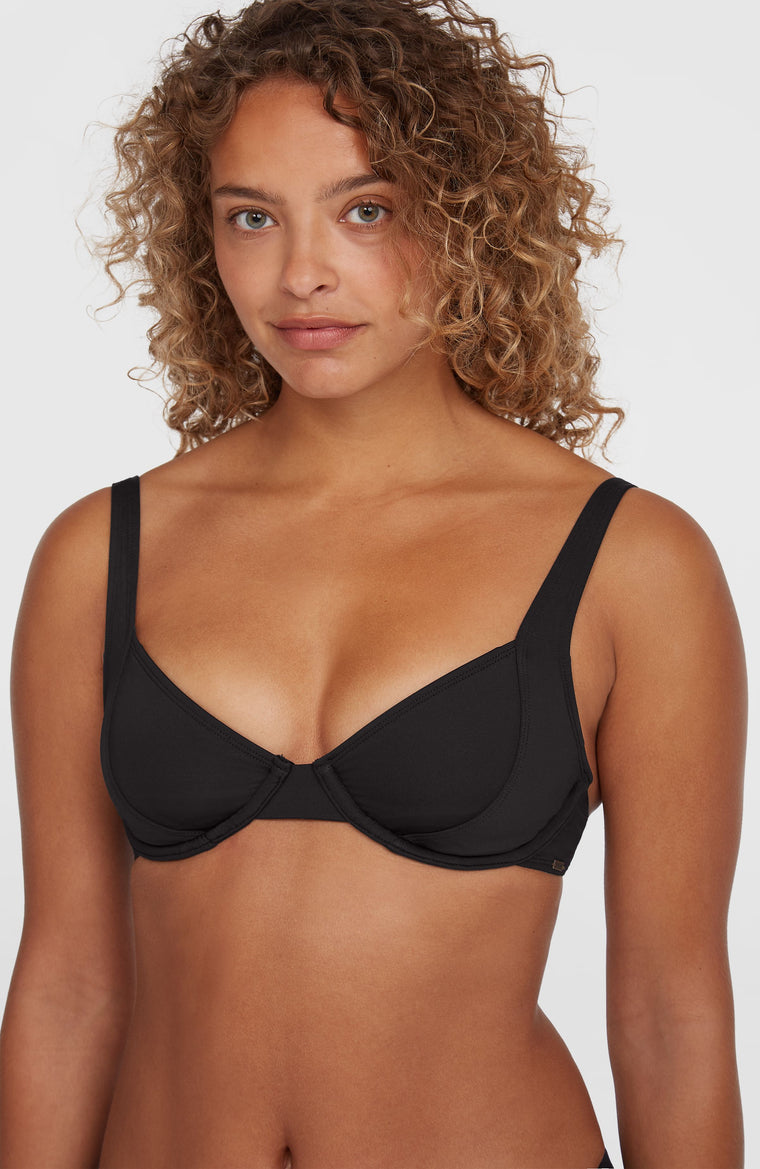 Elsie Underwire Bikini Top | Black Out