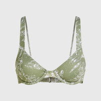 Elsie Underwire Bikini Top | Green Textured Jungle