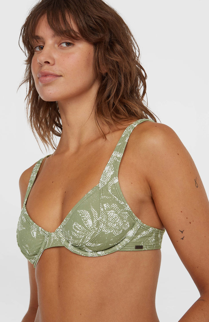 Saltwater Elsie Rita Bikini Set | Green Textured Jungle