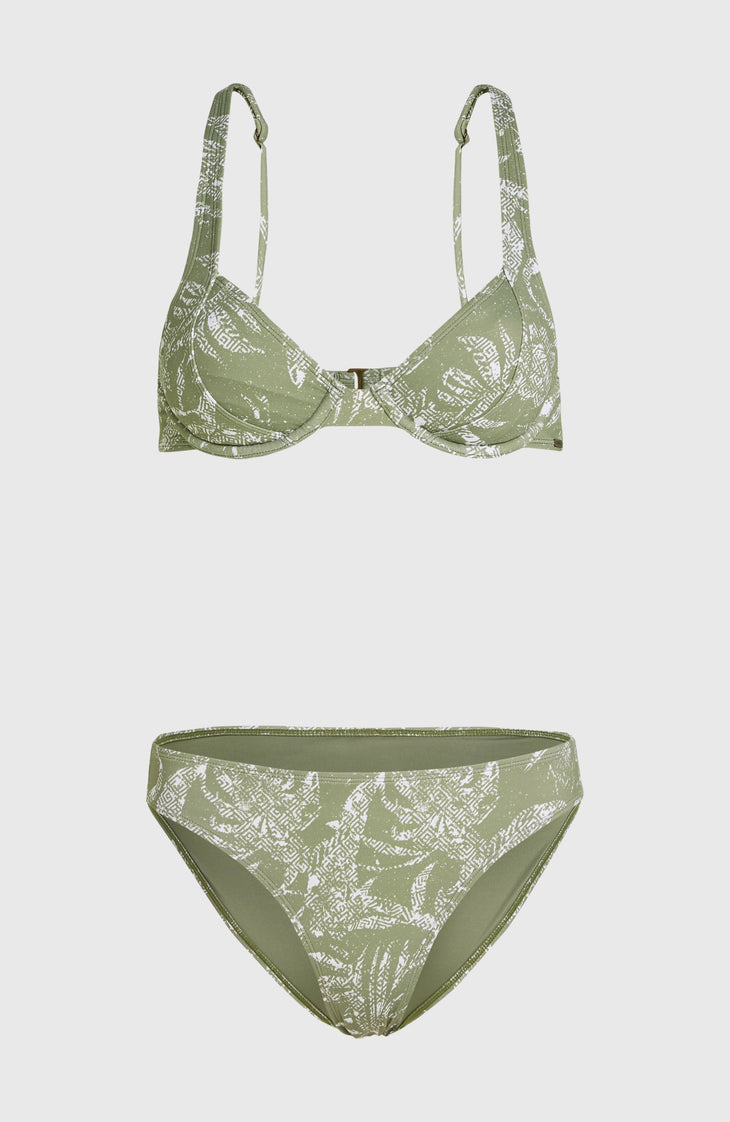 Saltwater Elsie Rita Bikini Set | Green Textured Jungle