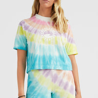 Women Of The Wave Cropped T-Shirt | Blue Tie Dye