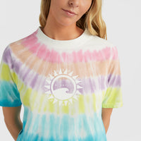 Women Of The Wave Cropped T-Shirt | Blue Tie Dye