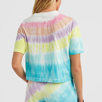 Women Of The Wave Cropped T-Shirt | Blue Tie Dye