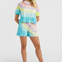 Women Of The Wave Cropped T-Shirt | Blue Tie Dye