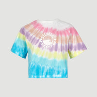 Women Of The Wave Cropped T-Shirt | Blue Tie Dye