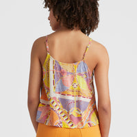 Tiare Woven Tanktop | Yellow Scarf Print