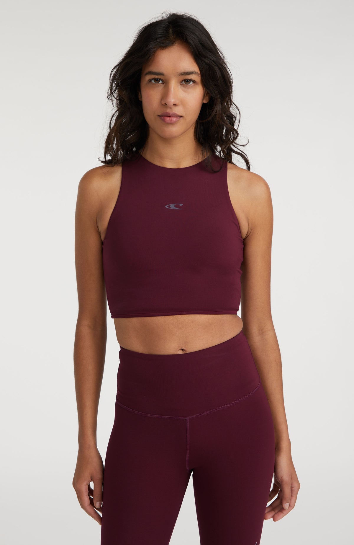 Gymshark Lifting Essential Long Sleeve Crop Top - Burgundy Brown