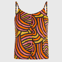 Tiare Woven Tank Top | Orange Rainbow Stripe