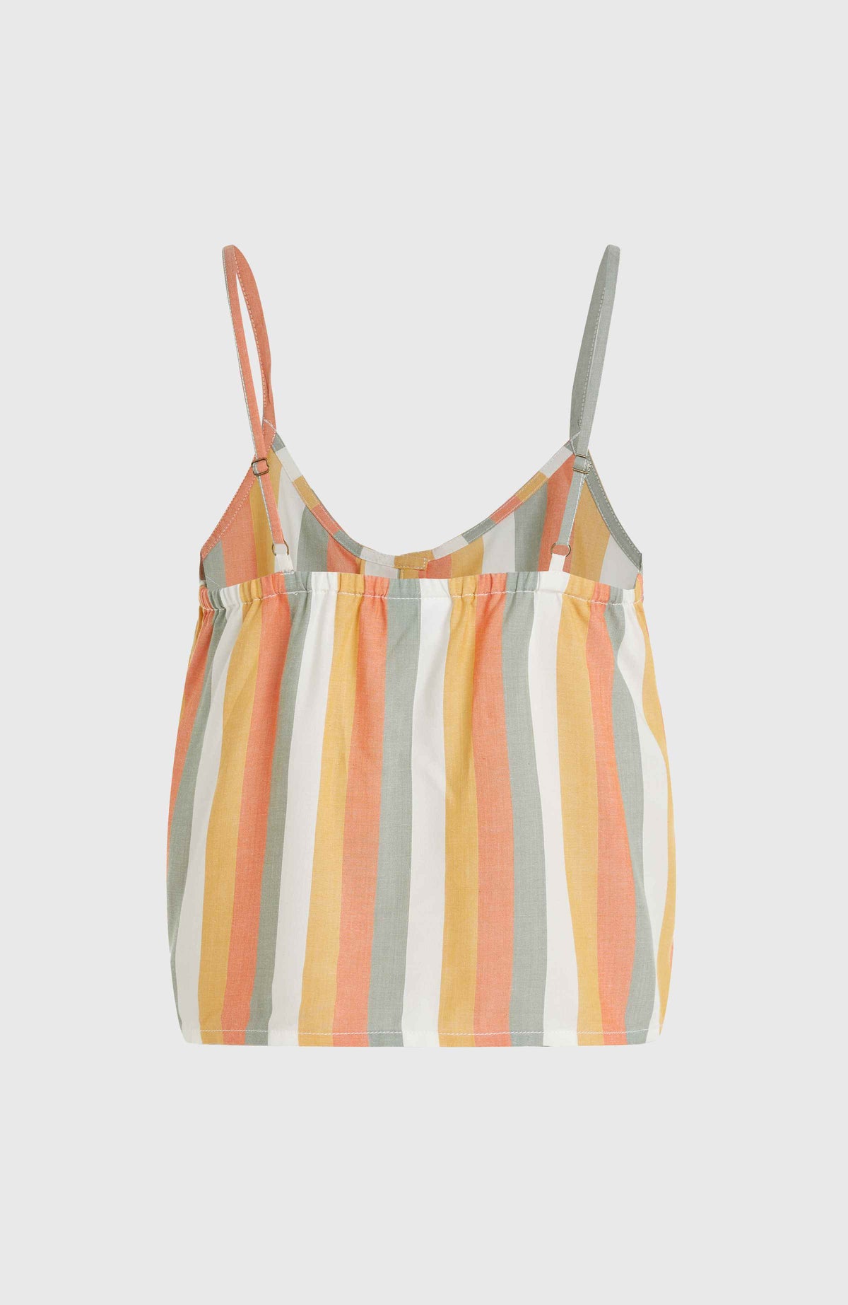 Tiare Woven Tank Top | Orange Multistripe