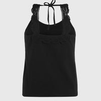 Essentials Ava Lace Tank Top | Black Out