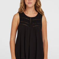 Essentials Tokeena Embroidery Tank | Black Out
