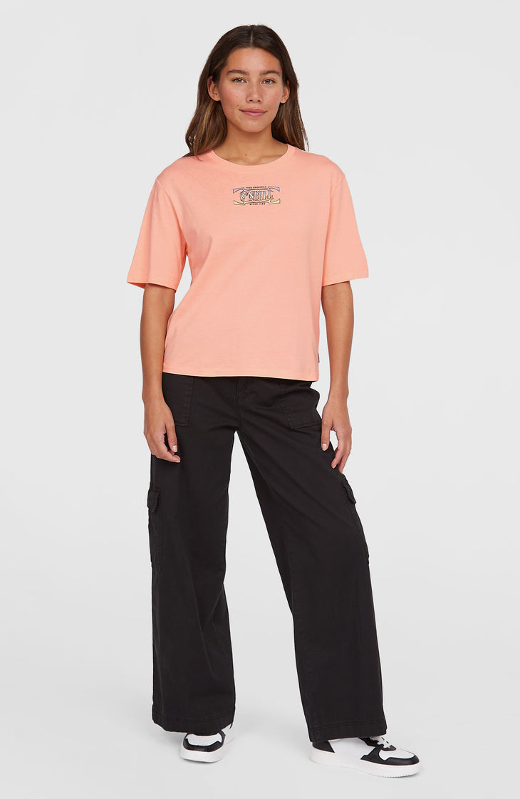 Summer Musthaves Back Print T-Shirt | Coral Pop