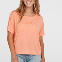 Essentials Script Drape T-Shirt | Coral Pink