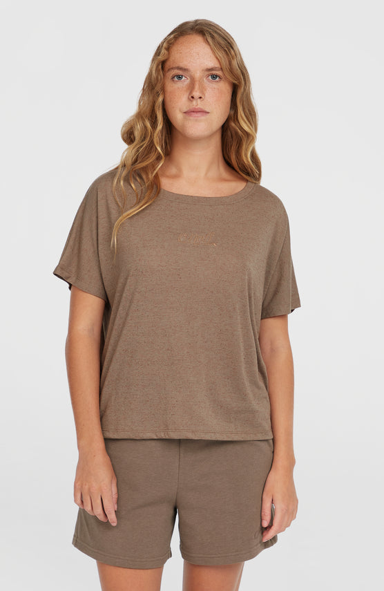 Essentials Script Drape T-Shirt | Pure Cashmere