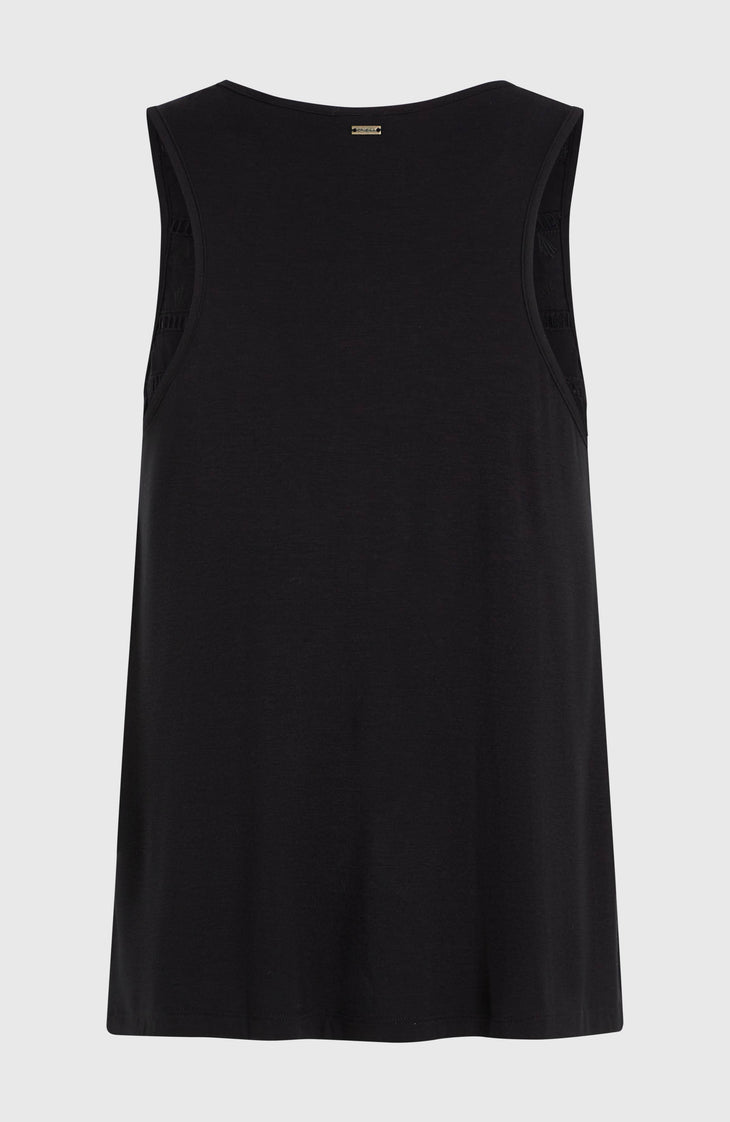 Essentials Tokeena Embroidery Tank | Black Out