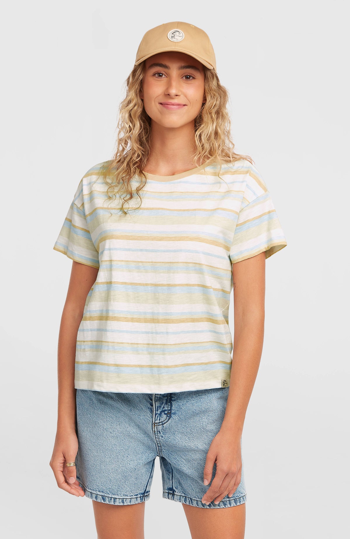 O'Riginals Boxy Stripe T-Shirt | Blue Originals tee stripe