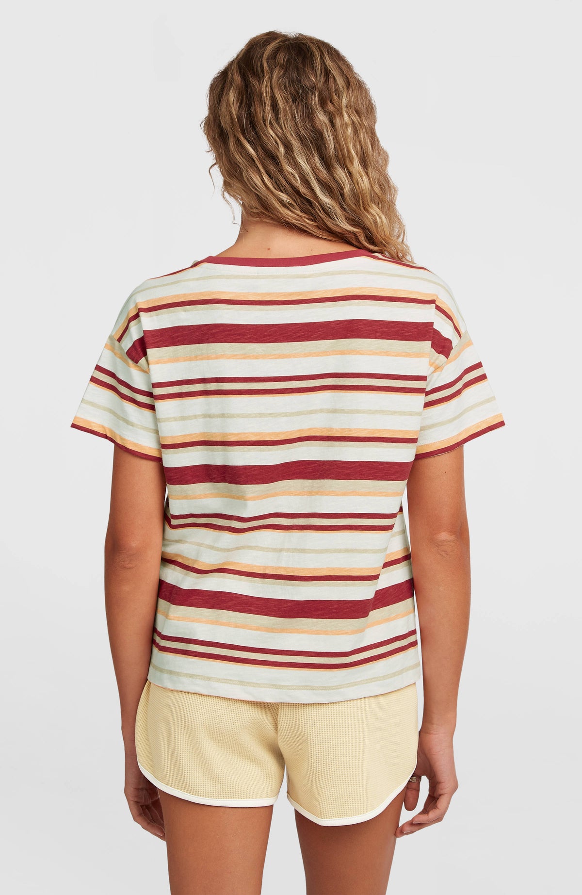 O'Riginals Boxy Stripe T-Shirt | Beige Originals tee stripe