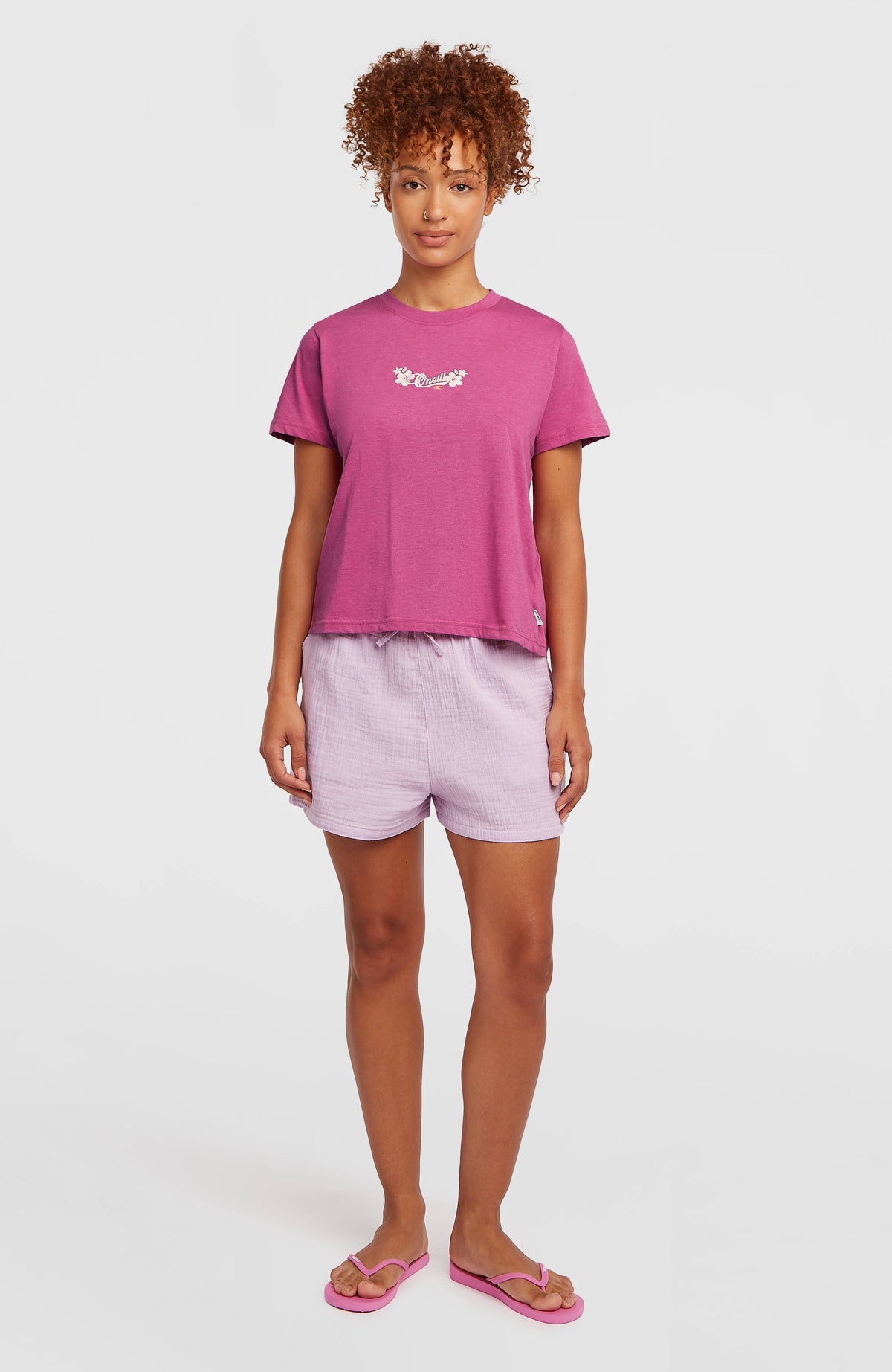 Essentials Script T-Shirt | Electric Fuschia