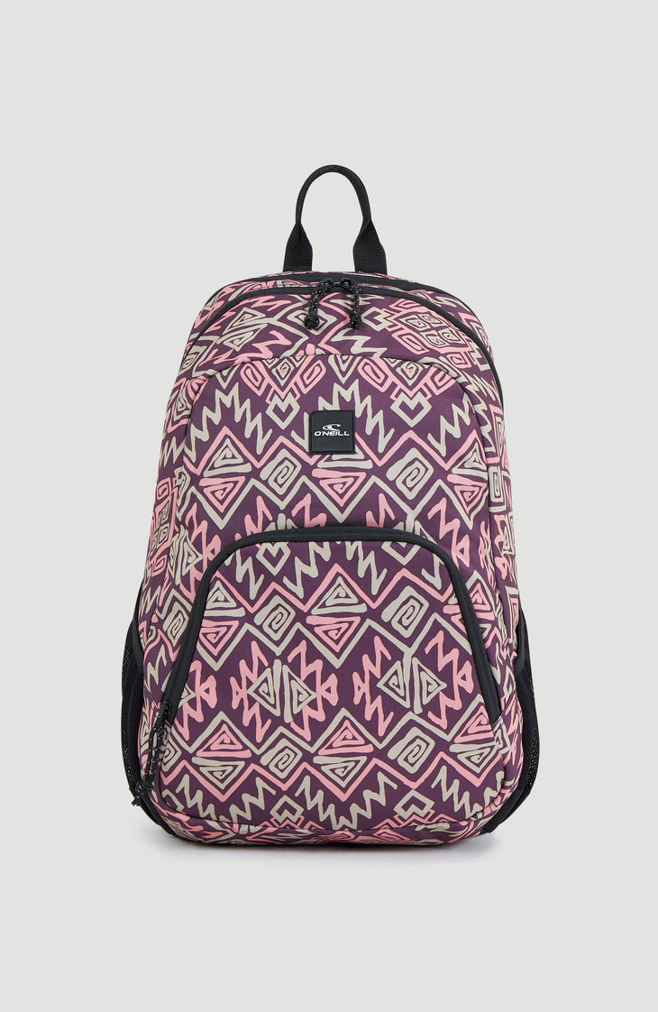 Wedge Backpack | Purple Retro Ikat