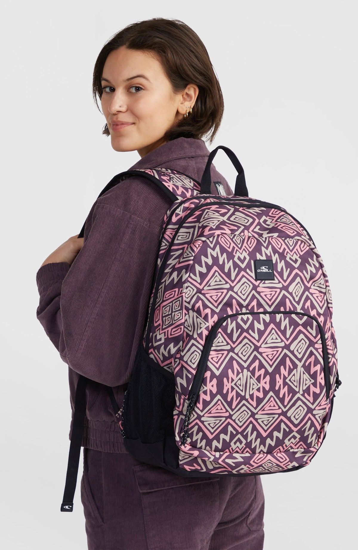 Wedge Backpack | Purple Retro Ikat