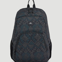 Wedge Backpack | Black Retro Ikat