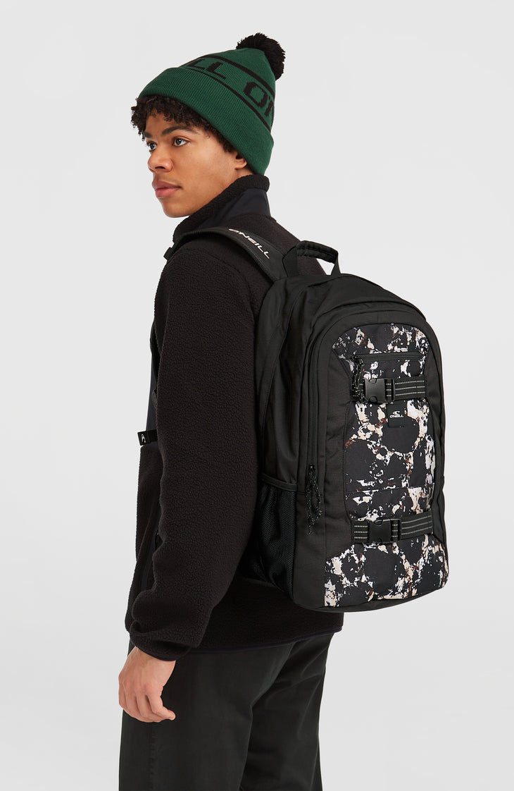 Boarder Backpack | Black/Beige Quarry