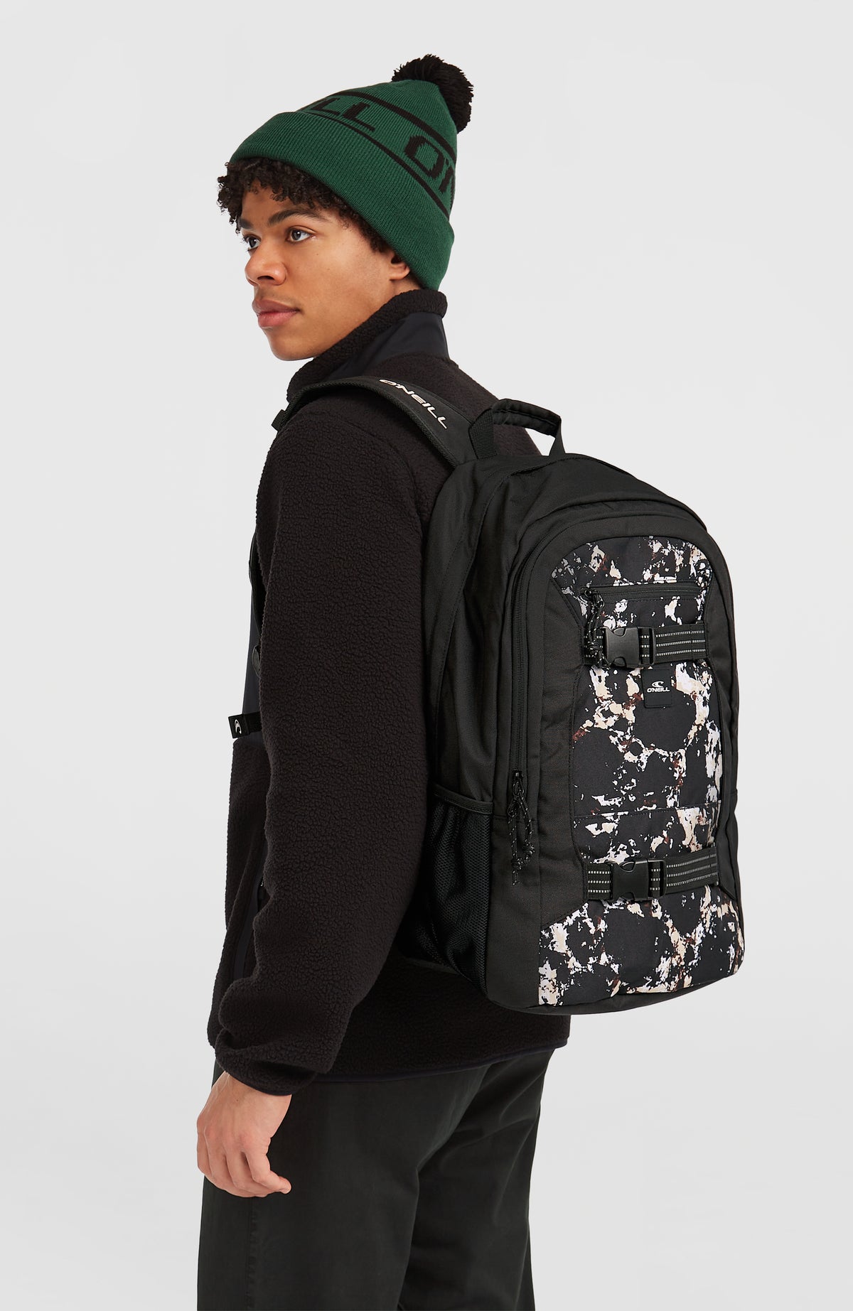 Boarder Backpack | Black/Beige Quarry