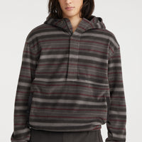 Superfleece Half Zip Hoodie | Grey Crossover Stripe